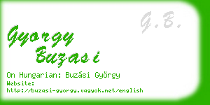 gyorgy buzasi business card
