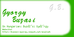 gyorgy buzasi business card